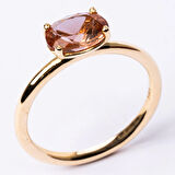 Gümüş Yüzük - 1.10 Karat Yan Zultanit Taşlı Octagon Swarovski 925 Ayar Gümüş Evlilik Teklifi Yüzüğü