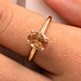 1.10 Karat Zultanit (Renk Değiştiren) Taşlı Pırlanta Montörü 925 Ayar Gümüş Evlilik Teklifi Yüzüğü