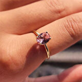 1.10 Karat Zultanit (Renk Değiştiren) Taşlı Pırlanta Montörü 925 Ayar Gümüş Evlilik Teklifi Yüzüğü