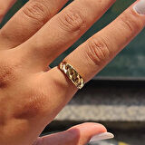 Gümüş Yüzük - Gurbet Zincir Tasarım Gümüş Yüzük-Gurbet Taşsız 925 Ayar Gümüş Yüzük