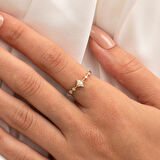 Gümüş Yüzük - Mekik Taşlı Signity Swaroski Angola Fantezi 925 Ayar Gümüş Yüzük