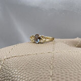 Gümüş Yüzük - 0.60 Karat Zultanit Taşlı Fantazi Modern Tasarım 925 Ayar Gümüş Evlilik Alyansı