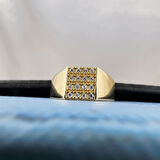 Gümüş Yüzük - Şövalye Modern Tasarım Gümüş Yüzük-Mikro Mıhlama Tasarım Şövalye 925 Ayar Gümüş Yüzük