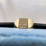 Gümüş Yüzük - Şövalye Modern Tasarım Gümüş Yüzük-Mikro Mıhlama Tasarım Şövalye 925 Ayar Gümüş Yüzük