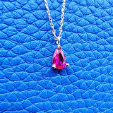 0.25 Karat Ruby Pırlanta Montürü Nano Has Taşlı Hediye 14 Ayar Altın Kolye