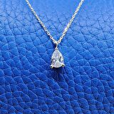 0.25 Karat Signity Swarovski Pırlanta Montürü Nano Has Taşlı Hediye 925 Ayar Gümüş Kolye