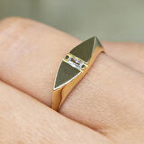 Gümüş Yüzük - Gümüş Mekik Tasarım Signity Swaroski Modern Tarz Minimal Gündelik 925 Ayar Gümüş Yüzük