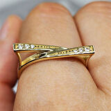 Gümüş Yüzük - Fantezi Signity Swaroski (Zirkon) Gündelik Gösterişli Tasarım 925 Ayar Gümüş Yüzük