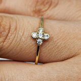 Gümüş Yüzük - Minimal Papatya Signity Swaroski (Zirkon) 925 Ayar Gümüş Yüzük