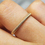 Gümüş Yüzük - Yay Taşsız Minimal Tasarım 925 Ayar Gümüş Evlilik Alyansı