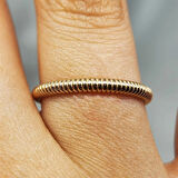 Gümüş Yüzük - Yay Taşsız Minimal Tasarım 925 Ayar Gümüş Evlilik Alyansı