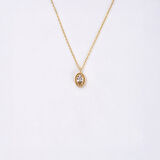 0.50 Karat Signity (Zirkon) Taşlı Sade Minimal Tasarım 925 Ayar Gümüş Kolye-Signity Gümüş Kolye