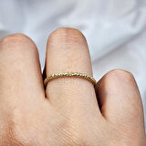 Gümüş Yüzük - Dövülü Model İnce Zarif Tasarım 925 Ayar Gümüş Alyans