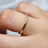 925 Ayar Klasik İçi Dolu 1.5 Mm Sarı Gümüş Alyans