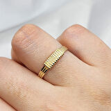 Gümüş Yüzük - Halat Sarması Eşsiz Tasarım 925 Ayar Gümüş Yüzük