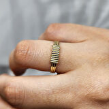 Gümüş Yüzük - Halat Sarması Eşsiz Tasarım 925 Ayar Gümüş Yüzük