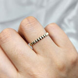 Gümüş Yüzük - Gösterişli Geometrik Kesim Modern Tasarım 925 Ayar Gümüş Yüzük 