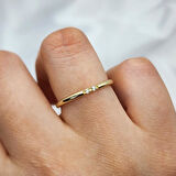 Gümüş Yüzük - Zirkon Taşlı 925 Ayar Gümüş Alyans Yüzük