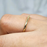 Gümüş Yüzük - Zirkon Taşlı 925 Ayar Gümüş Alyans Yüzük