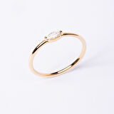 Gümüş Yüzük - Markiz Swarovski Taşlı Tektaş Kadın 925 Ayar Gümüş Yüzük