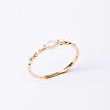 Gümüş Yüzük - Swarovski Taşlı Minimal Tasarım Gündelik Tektaş 925 Ayar Gümüş Yüzük