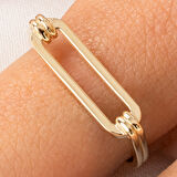 Gümüş Yüzük - Taşsız Modern Tasarım 925 Ayar Gümüş Yüzük