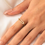 Gümüş Yüzük - Taşsız Modern Tasarım 925 Ayar Gümüş Yüzük