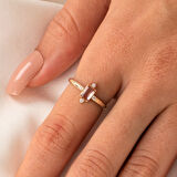 Gümüş Yüzük - Octagon Kesim Zultanit Taşlı 0.95 Karat Pırlanta Montorü 925 Ayar Gümüş Yüzük