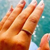 Kadın Sarmaşık Minimal 14 Ayar Altın Yüzük-Minimal Tasarım Tomurcuk Altın Yüzük-Hediye Altın Yüzük