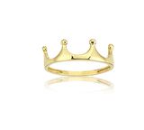 Kral Tacı Modern Tasarım 14 Ayar Taşsız Altın Yüzük-Hediye Taşsız Kadın Altın Yüzük