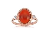 Vintage Akik Taşlı 14 Ayar Altın Yüzük-Otantik Akik Taşlı Hediye 14 Ayar Altın Yüzük