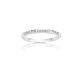 0,10 CT Baget 0,18CT Pırlanta(Signity Swarovski)Taşlı Sıralı 14 Ayar Altın Alyans-Hediye Altın Yüzük