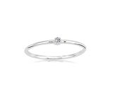 0,05 CT Pırlanta (Signity) Taşlı Minimal İnce Tel 925 Ayar Gümüş Yüzük-Minimal Tektaş Gümüş Yüzük