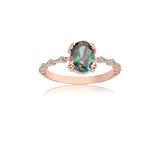 Mistik Topaz İhtişamı Kadın 925 Ayar Gümüş Evlilik Teklifi Yüzüğü-0.93 Ct Mistik Topaz Evlilik Yüzüğü