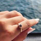 1,20 CT Smoky Taşlı Tek Taş Evlilik Teklifi 925 Ayar Gümüş Yüzük-Tek Taş Hediye 925 Ayar Gümüş Yüzük