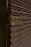 Kahve Cam Balkon Ve Ofis Plisse Perde(Plain008)