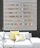 Ithal Gri Düz Zebra Stor Perde