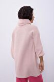 Pembe Balıkçı Yaka Oversize Triko Tunik SWK4299PE