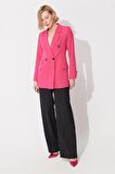 Pembe 4 Düğmeli Kruvaze Yaka Blazer Ceket SS23J4708PE