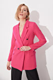 Pembe 4 Düğmeli Kruvaze Yaka Blazer Ceket SS23J4708PE