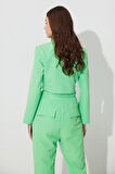 Yeşil Kruvaze Yaka Blazer Ceket SS23J4728YE