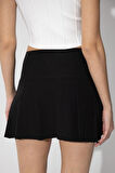 Siyah Pileli Mini Etek SS23S4727Sİ