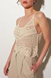 Ekru Askılı Triko Büstiyer SS23CT4759EK