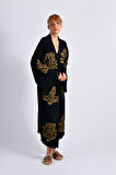 Siyah Ethereal Coral Kimono