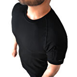 Siyah Renkli Taktik Kısa Kollu Tişört, 2 Cepli Taktik T-Shirt