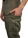 8 Cepli Taktik Pantolon Haki, Likralı Koruma Pantolonu