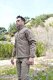 Softshell Mont Bej, 7 Cepli Rüzgar Geçirmez Softshell Mont, Bej Outdoor Mont
