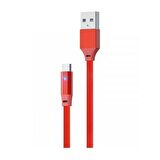 PLATOON PL-8830 IŞIKLI TYPE-C 1m USB ŞARJ KABLOSU SİYAH