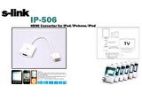 S-LINK IP-506 IPOD/IPHONE/IPAD HDMI KONNEKTOR 30 PIN TO HDMI