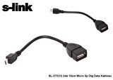 S-LINK SL-OTG15 15CM MICRO USB 5P OTG DATA KABLOSU